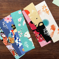 Juego de 30 marcapáginas de papel kawaii, estilo vintage japonés, para niños, estudiantes, escuela, oficina, papelería.