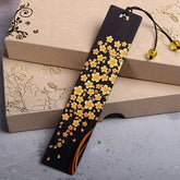 Retro Ebony Painted Golden Tree Wooden Bookmark Creative Chinese Style Pagination Mark Reading Book Tool School Gifts Stationery