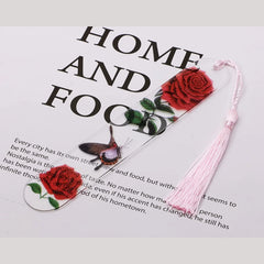 Blank Clear Acrylic Bookmarks 20Pcs Rectangle Craft Transparent Acrylic Book Markers With 20Pcs Small Bookmark Tassels