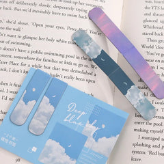 Journamm 2pcs/pack Fantasy Landscape Bookmarks for Books Readers School Supplies Creative Stationery Exquisite Gifts for Student