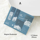 Journamm 2pcs/pack Fantasy Landscape Bookmarks for Books Readers School Supplies Creative Stationery Exquisite Gifts for Student