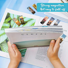 12pcs Inspirational Magnetic Bookmarks with Motivational Quotes, Colorful Page Clips for Students, Teachers, Book Readers