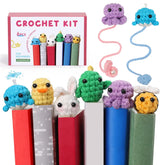Fenrry Crochet Bookmark Kit with Step-by-Step Video Tutorials Animal Bookmarks for Beginners Decoration Readers Book Lovers
