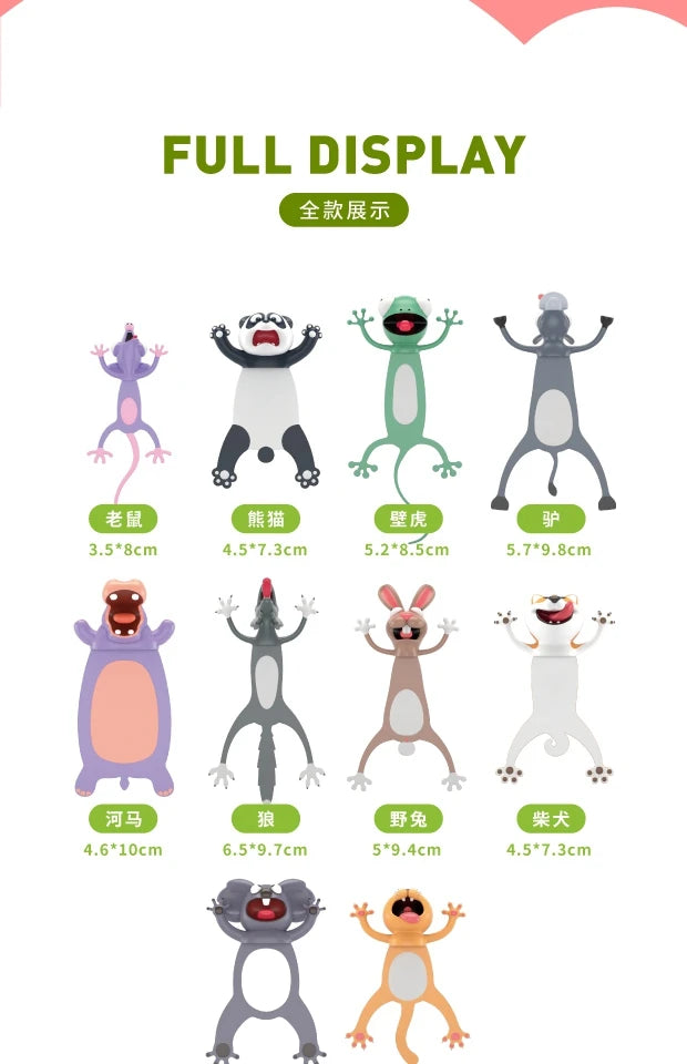 Creative 3D Stereo Bookmark Cute Cartoon Animal Marker Kawaii Cat Panda Bookmark Of Pages Kids Gifts School Stationery Supplies
