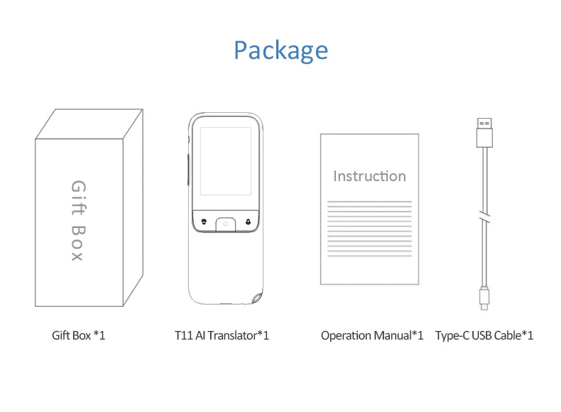 T11 Portable Audio Translator 138 Language Smart Translator Offline In Real Time Smart Voice AI Voice Photo Translator T10Pro
