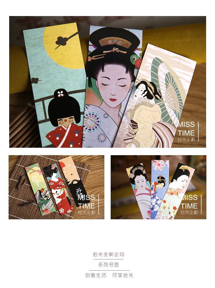 30 Pcs/Set Cute Kawaii Paper Bookmark Vintage Japanese Style Book Marks for Kids Student School Office Stationery