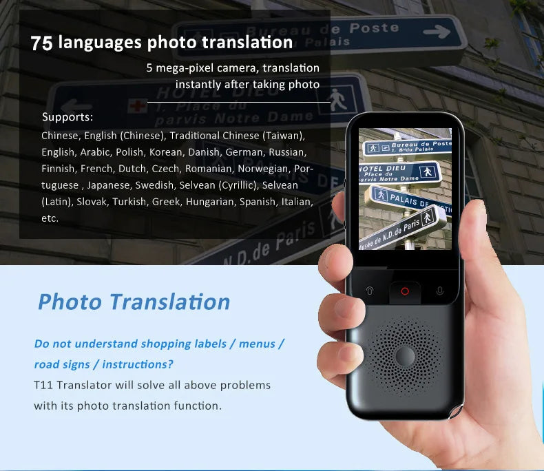 Translation Machine Cross border Language Offline Language Portable Translation Earphone Translator Intelligent Camera Device