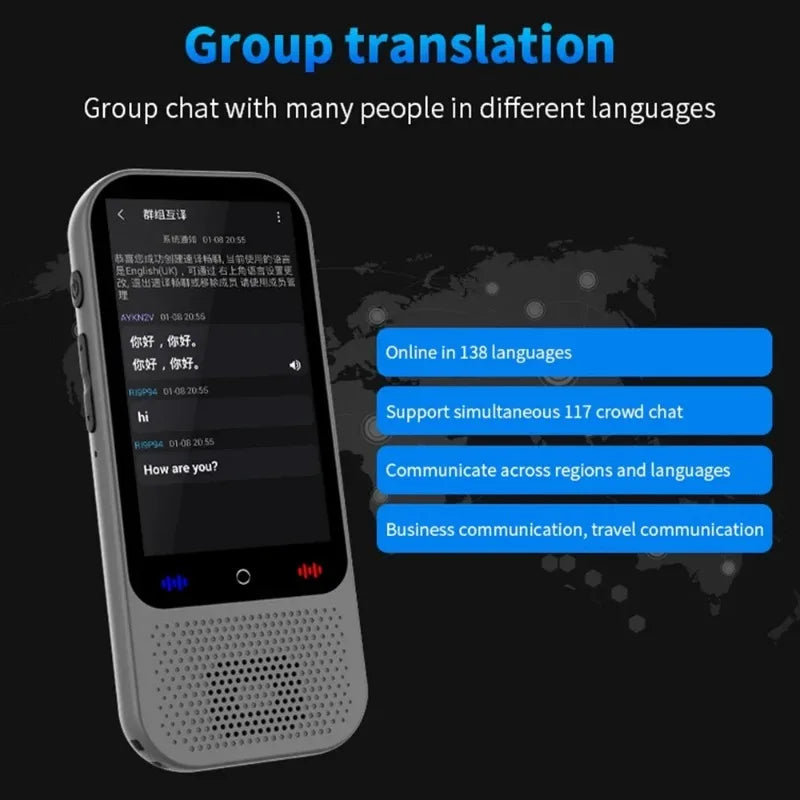 S80 Pro Intelligent Translation Machine 138 Language Intelligent Recording 19 Offline Real-time Photo Translat Chat GPT AI Voice