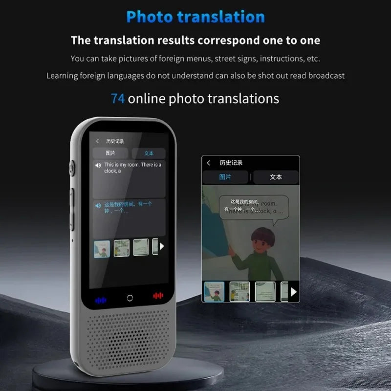 S80 Pro Intelligent Translation Machine 138 Language Intelligent Recording 19 Offline Real-time Photo Translat Chat GPT AI Voice