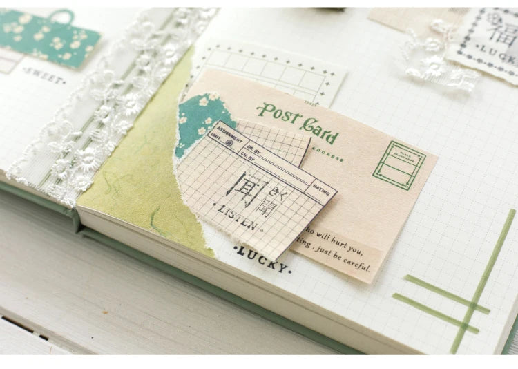 60 pcs Vintage Collage Scrapbooking Journal Material paper Card Making DIY Retro Source Paper Creative Memo Stationery