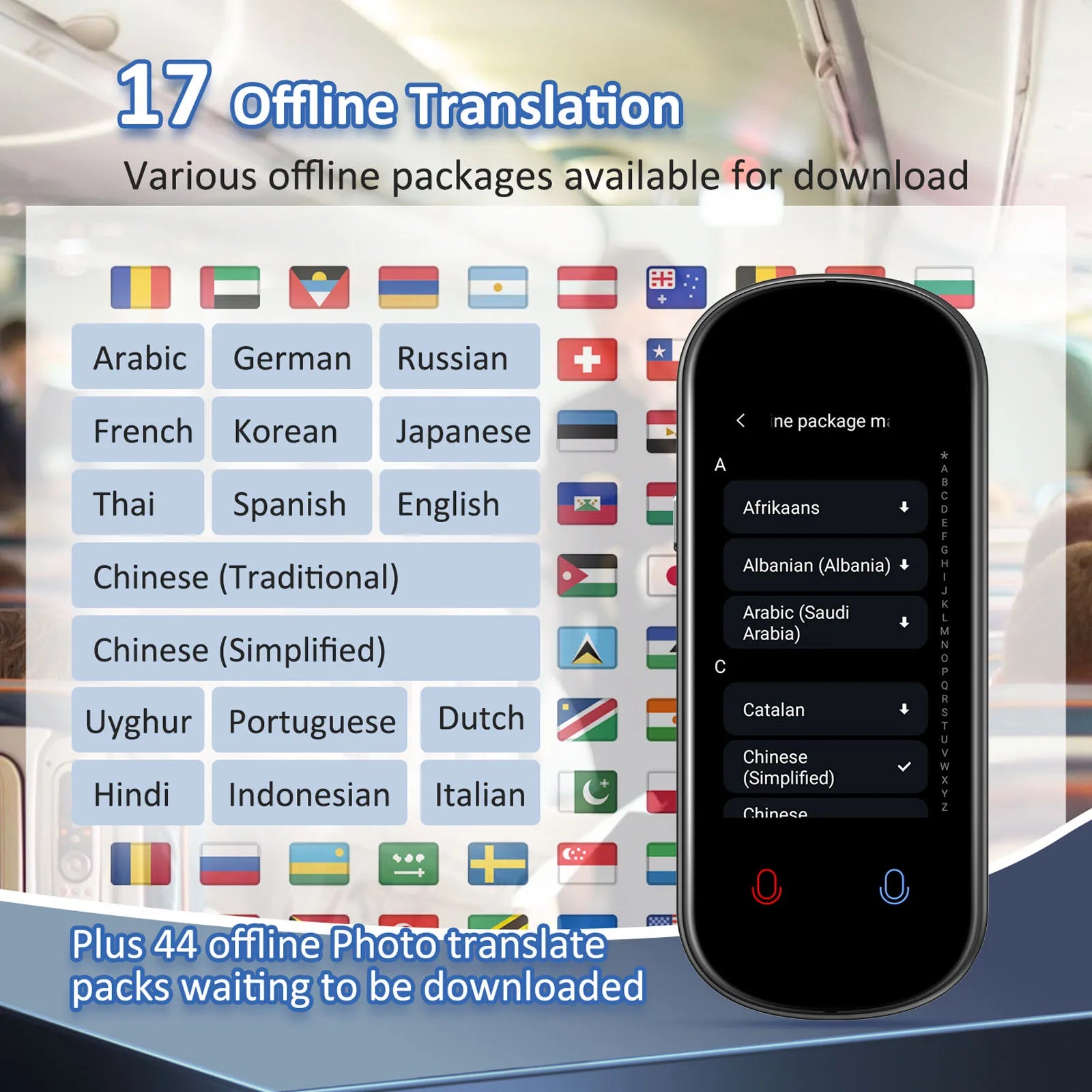 Z2 Instant AI Voice Translator Portable 3.1 inch Touch Screen Real Time Translator with Recording Photo for Travel Learn Meeting
