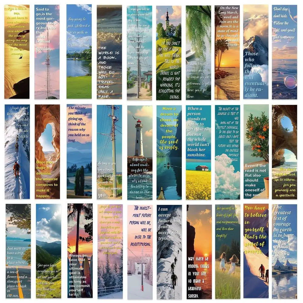 30pcs Bookmark Reading Book Mark Vintage Scenery Book Page Marker Stationery Supplies Children Gifts