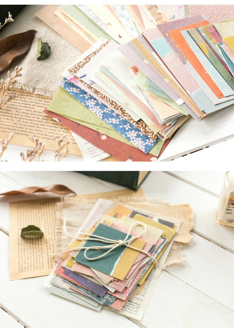 60 pcs Vintage Collage Scrapbooking Journal Material paper Card Making DIY Retro Source Paper Creative Memo Stationery