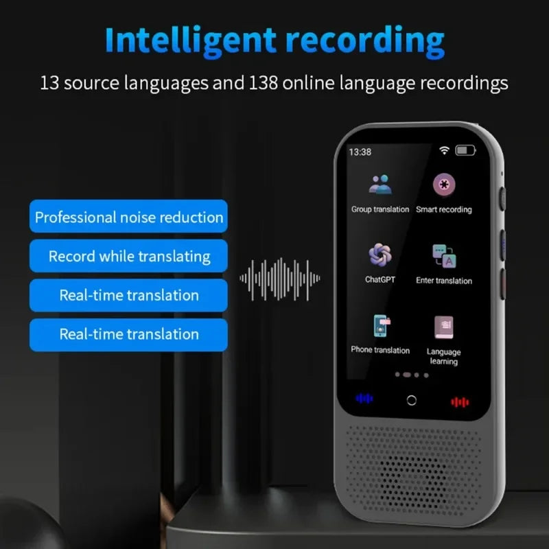 S80 Pro Intelligent Translation Machine 138 Language Intelligent Recording 19 Offline Real-time Photo Translat Chat GPT AI Voice