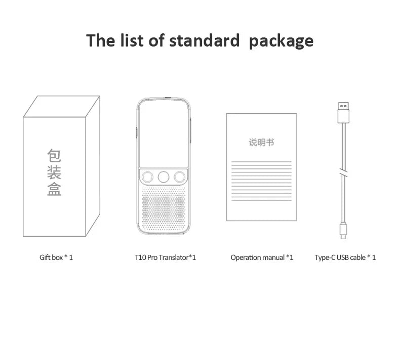T11 Portable Audio Translator 138 Language Smart Translator Offline In Real Time Smart Voice AI Voice Photo Translator T10Pro