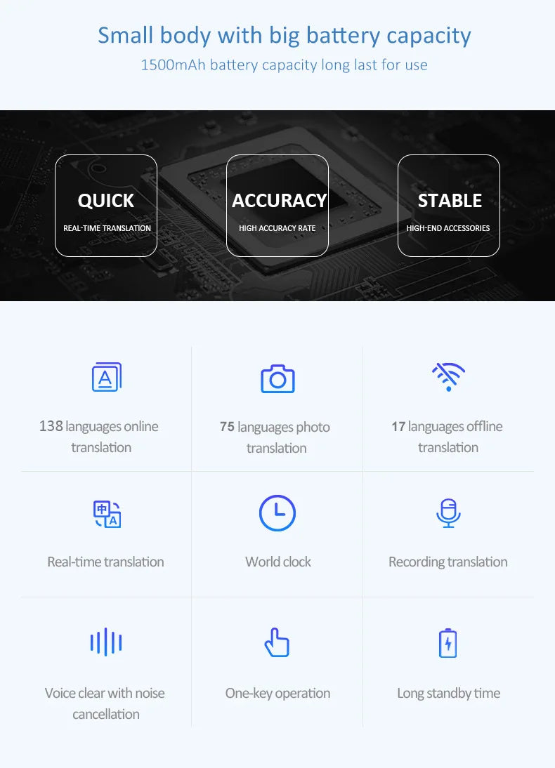Translation Machine Cross border Language Offline Language Portable Translation Earphone Translator Intelligent Camera Device