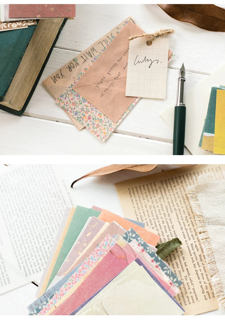 60 pcs Vintage Collage Scrapbooking Journal Material paper Card Making DIY Retro Source Paper Creative Memo Stationery
