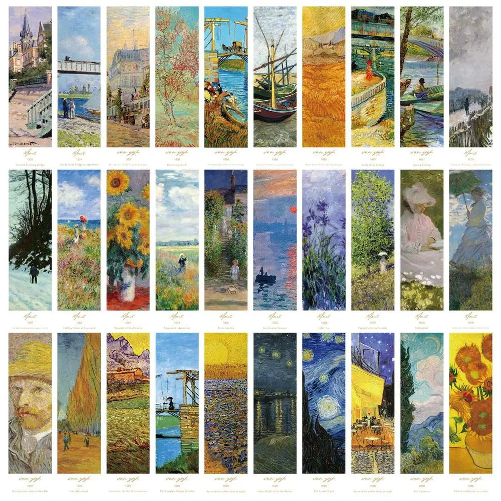 30pcs Bookmark Reading Book Mark Vintage Scenery Book Page Marker Stationery Supplies Children Gifts