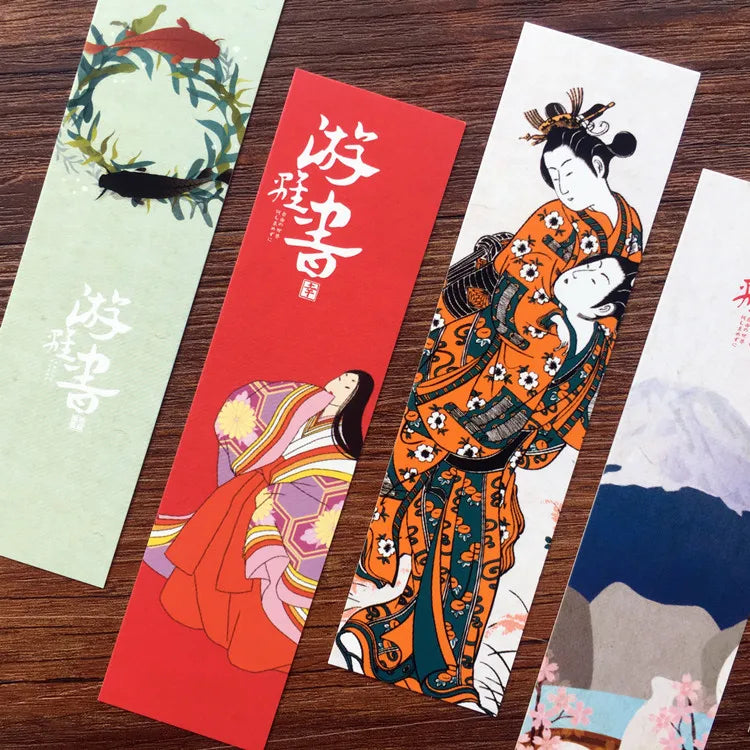 30 Pcs/Set Cute Kawaii Paper Bookmark Vintage Japanese Style Book Marks for Kids Student School Office Stationery