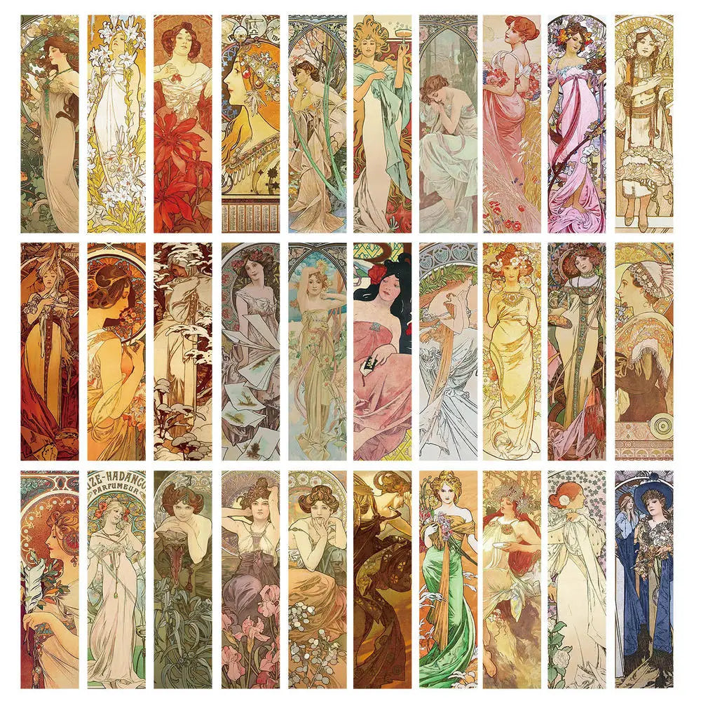 30pcs Bookmark Reading Book Mark Vintage Scenery Book Page Marker Stationery Supplies Children Gifts