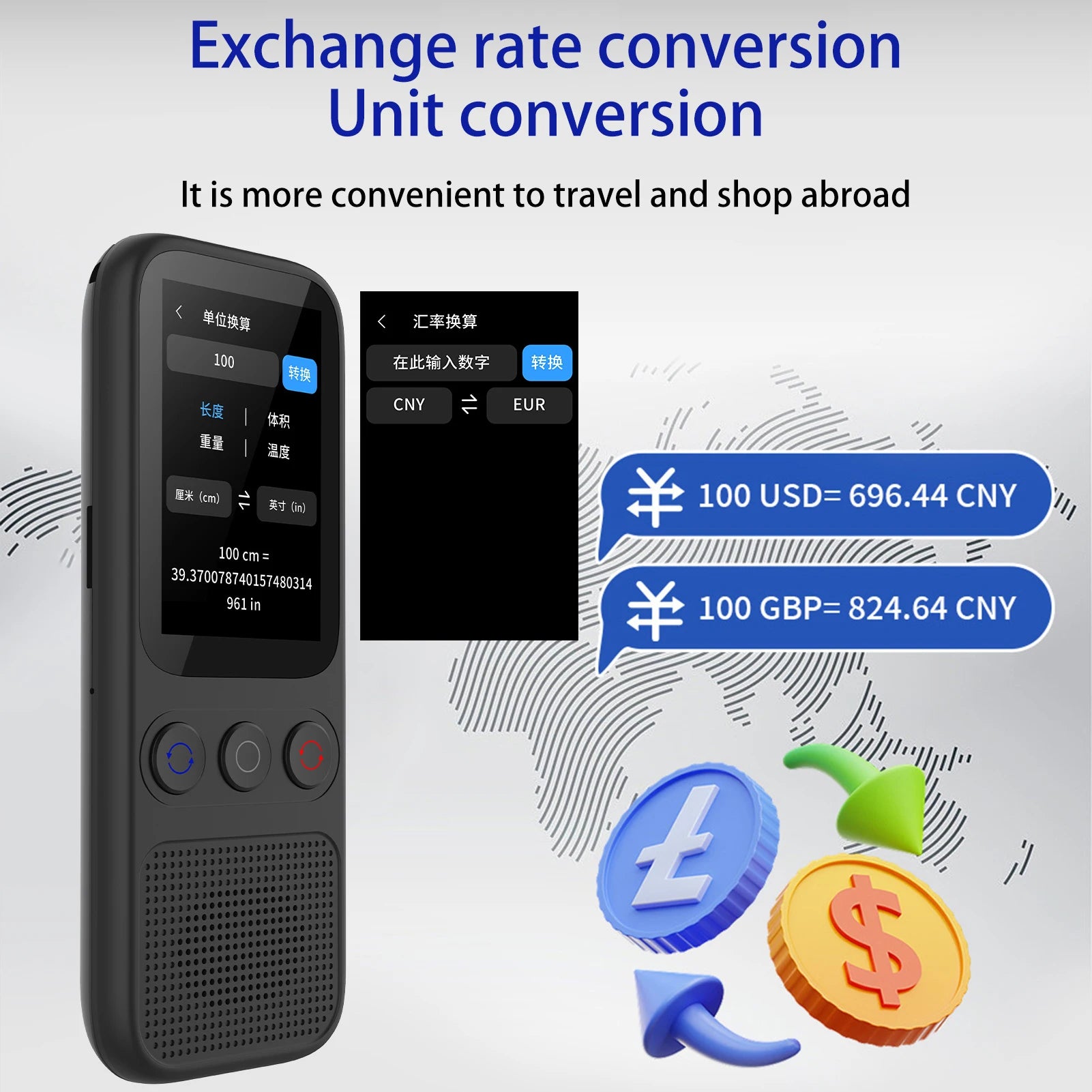 S80 Portable Language Translator Device with 138 Languages Voice Translating 17 Offline Translation Simultaneous Interpretation