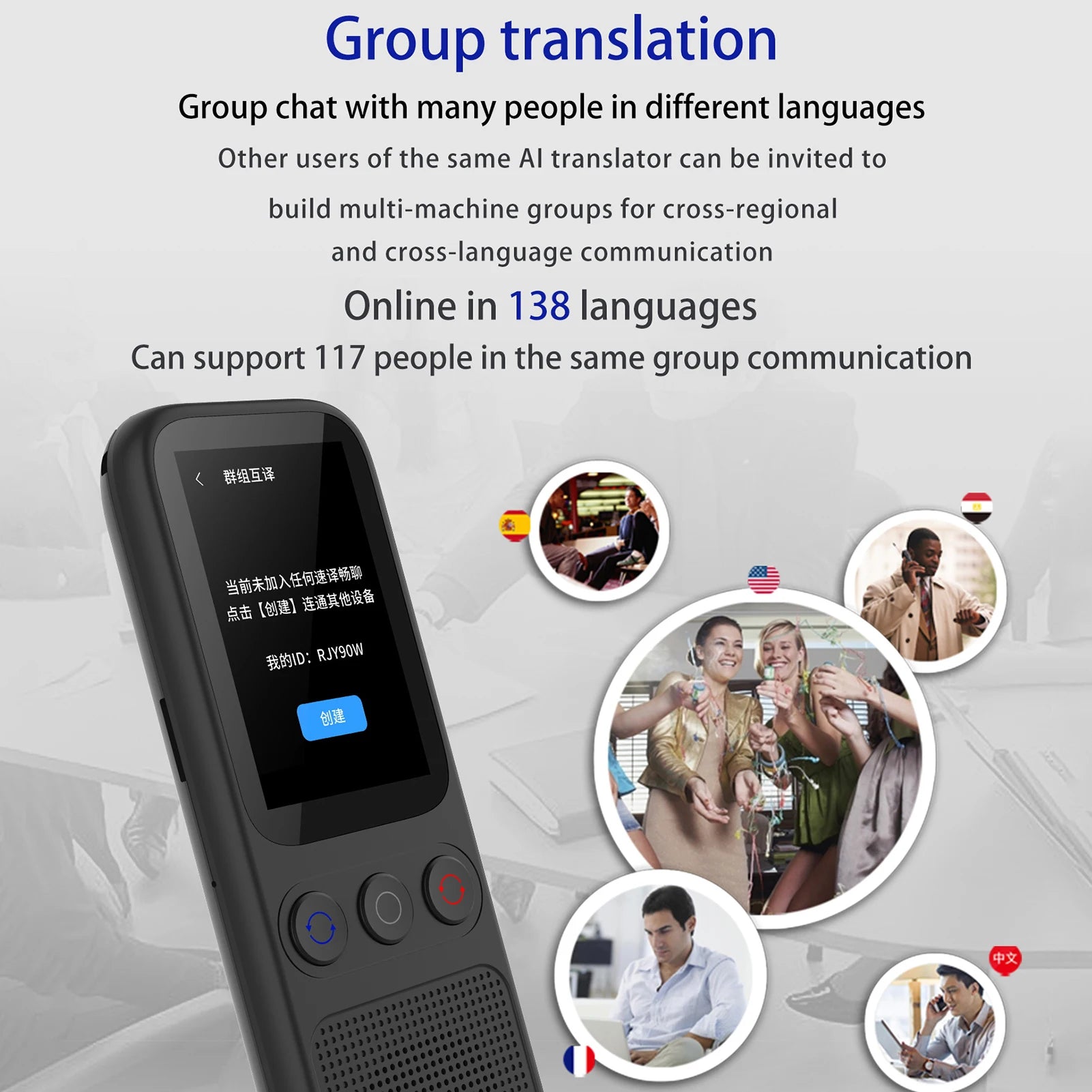 S80 Portable Language Translator Device with 138 Languages Voice Translating 17 Offline Translation Simultaneous Interpretation